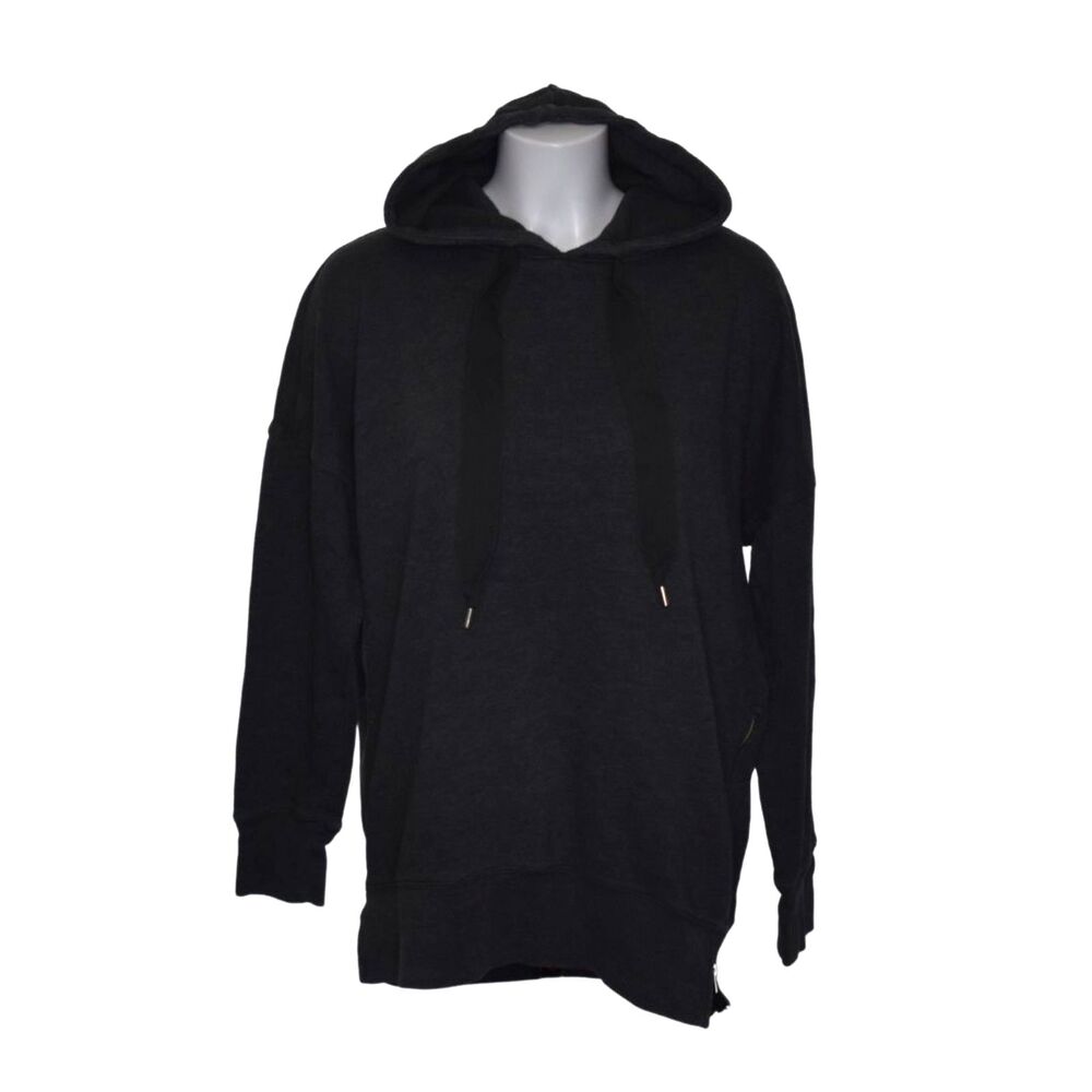 Aerie Side Slit Zipper Tunic Length Hoodie Oversized Dark Gray Cozy Women Medium